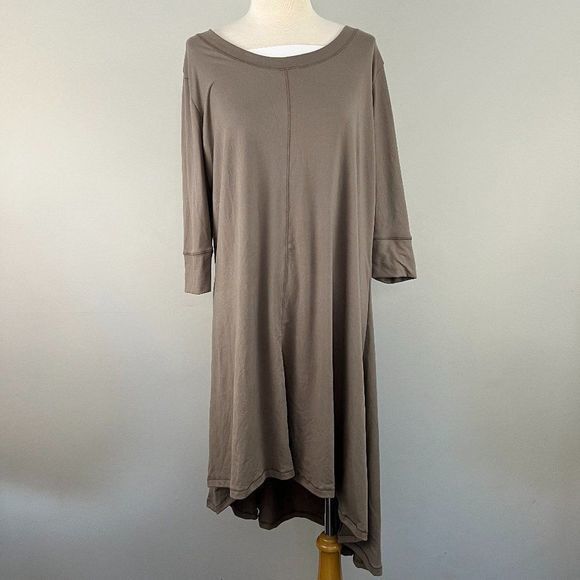 NWT FORGOTTEN GRACE‎ Brown Nude Scoop Neck Dress (1X) - Picture 2 of 8